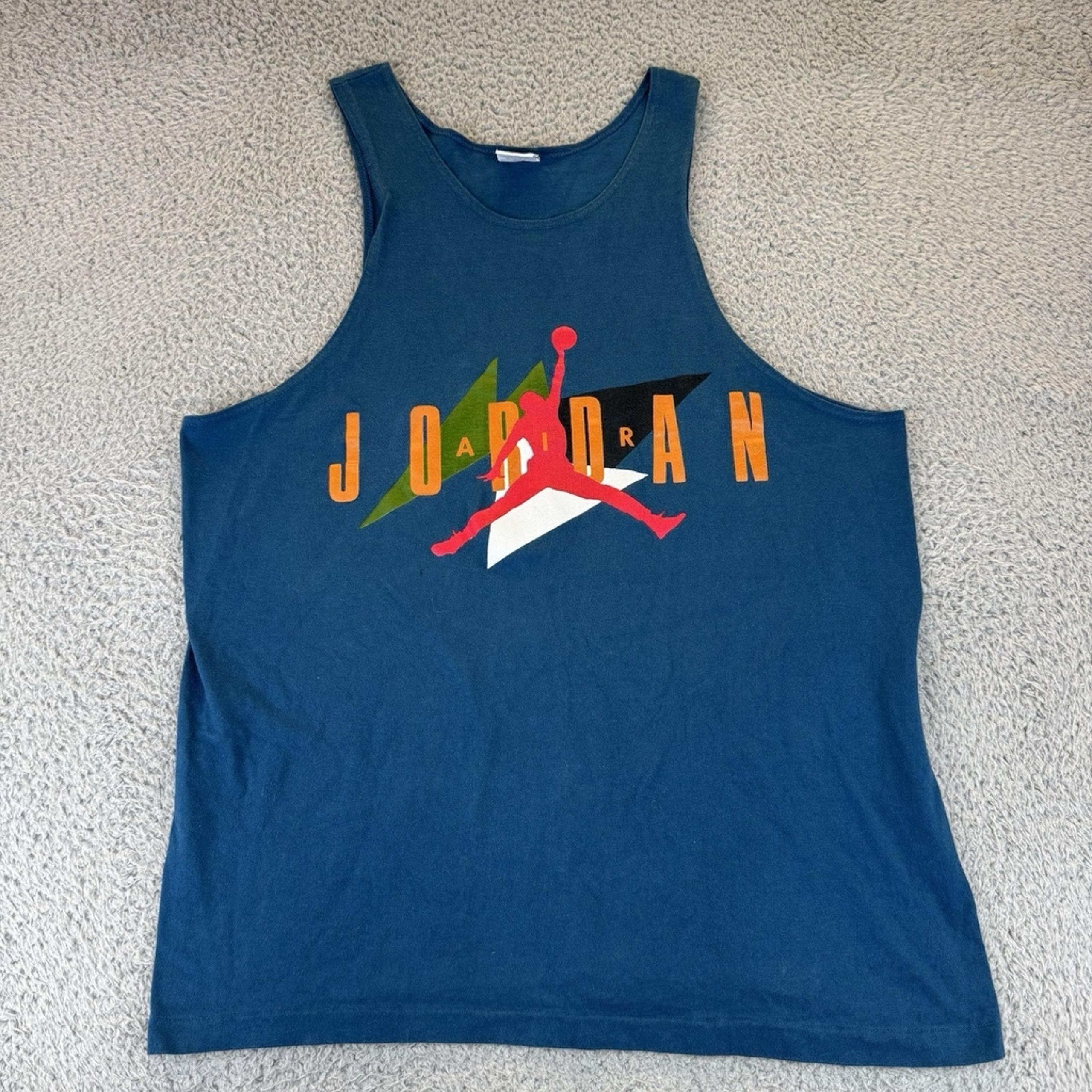 Michael Jordan Nike Vintage Tank Top Shirt Size L Made In USA 90s Single Stitch