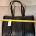 NWT Calvin Klein Large Black Textured Suede Tote Bag 17 x 11 in.
