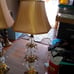 2 antique crystal lamps