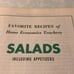 Only SALADS 1964 favorite recipes of home economics teachers