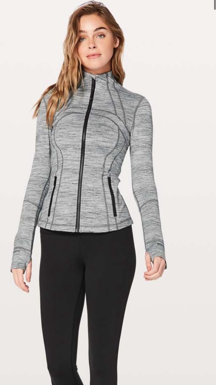 Lululemon Define Jacket Space Dye Camo Seal Grey Deep Coal Luon. Size 6.