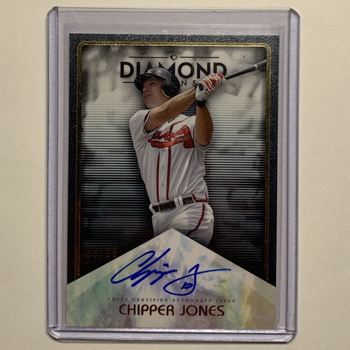 Chipper Jones 2023 Topps Diamond Icons On Card Autograph Auto SP /25