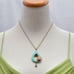 Turquoise Necklace with Pink Rose