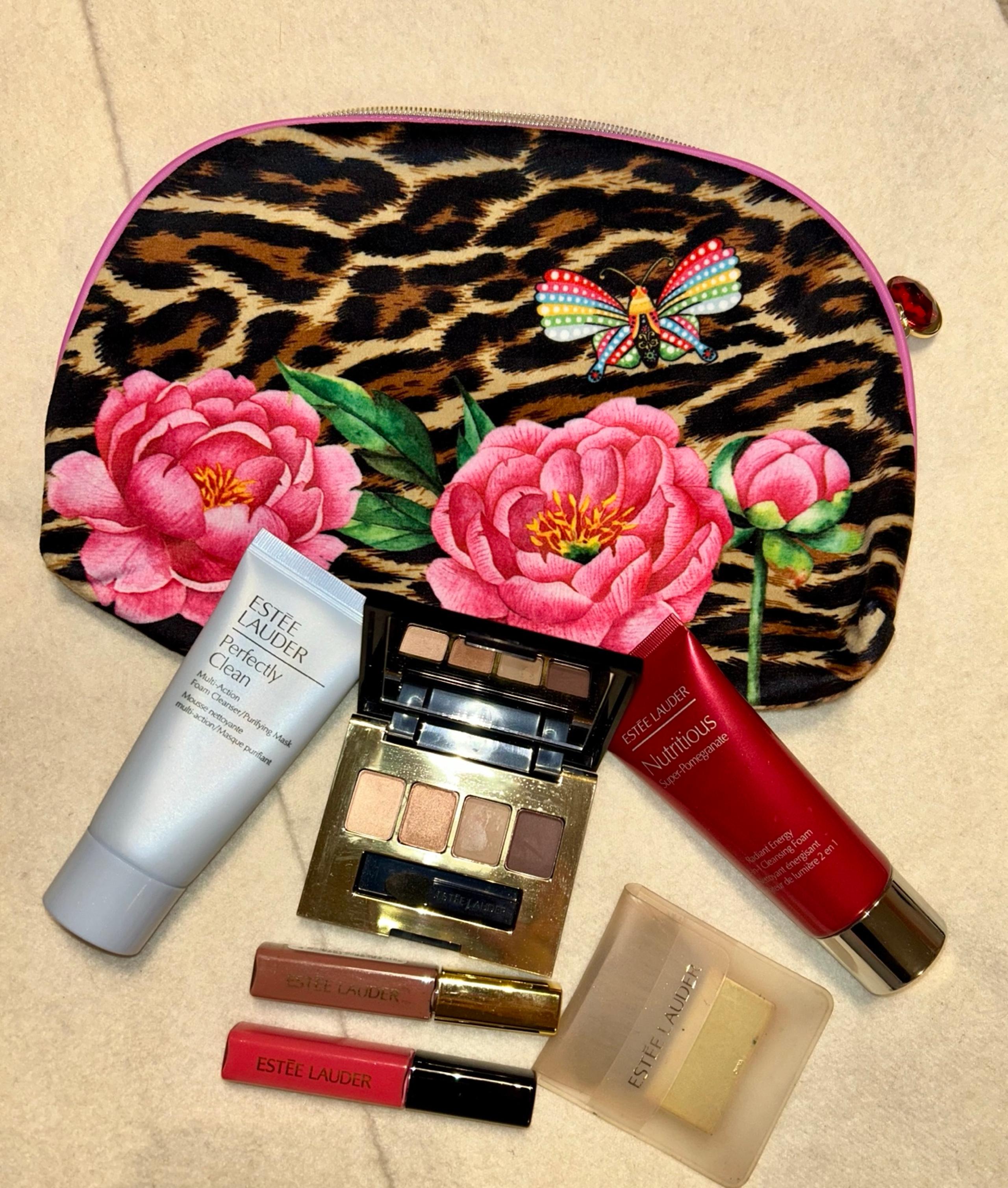 Estee Lauder Makeup Set with Floral Bag