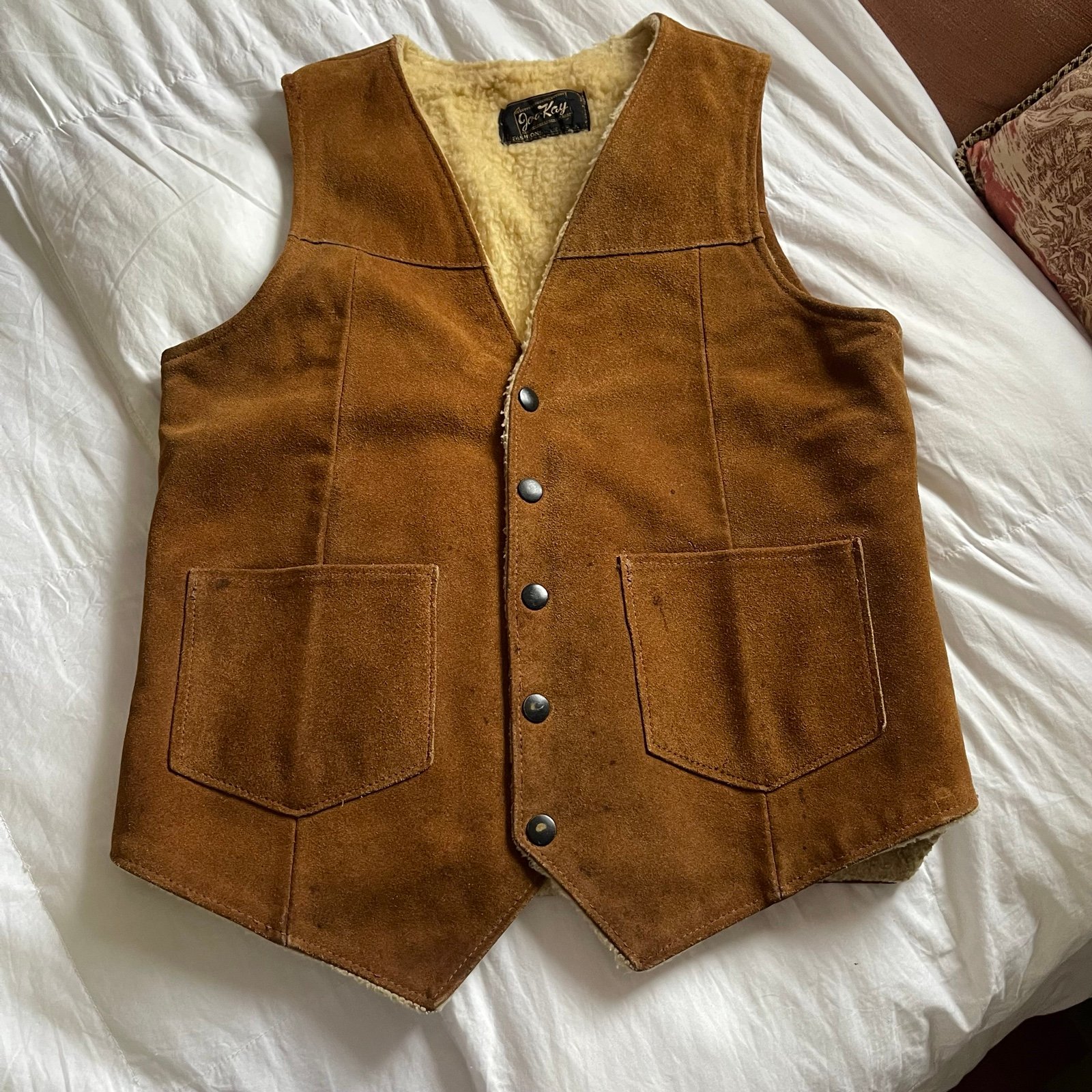 Vintage 70s leather vest
