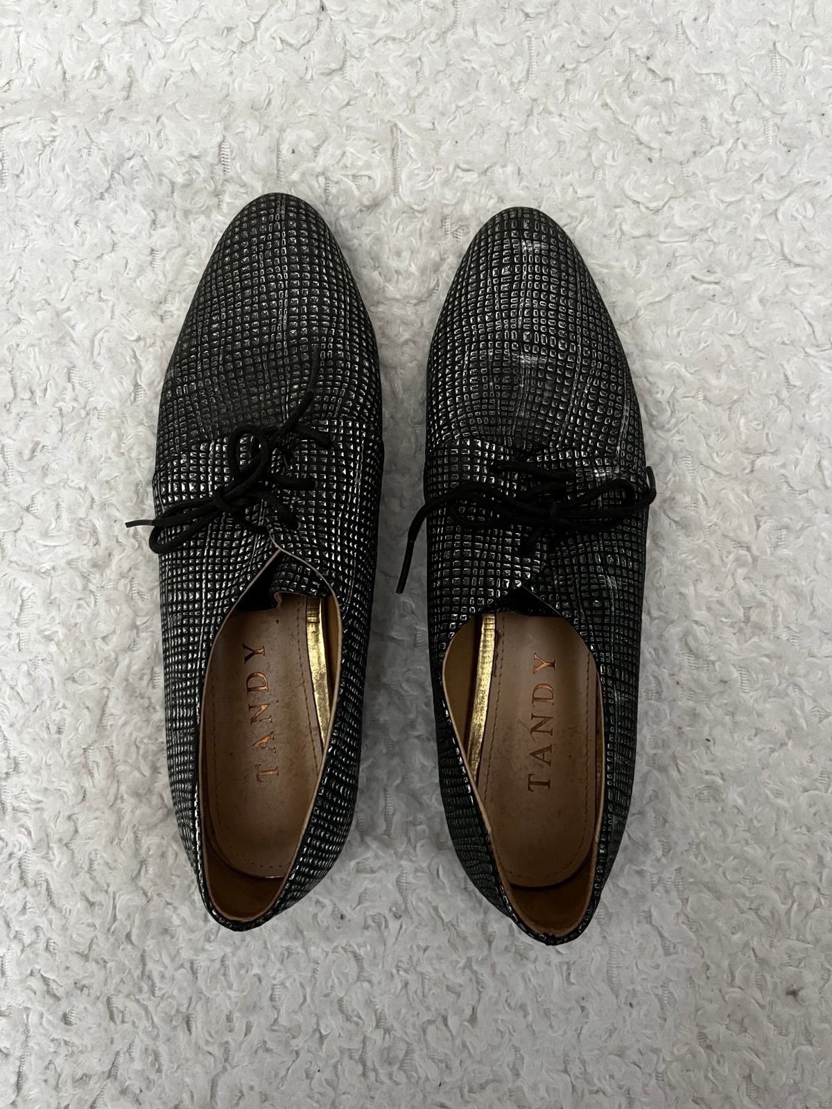 Silver Metallic Textured Shoes