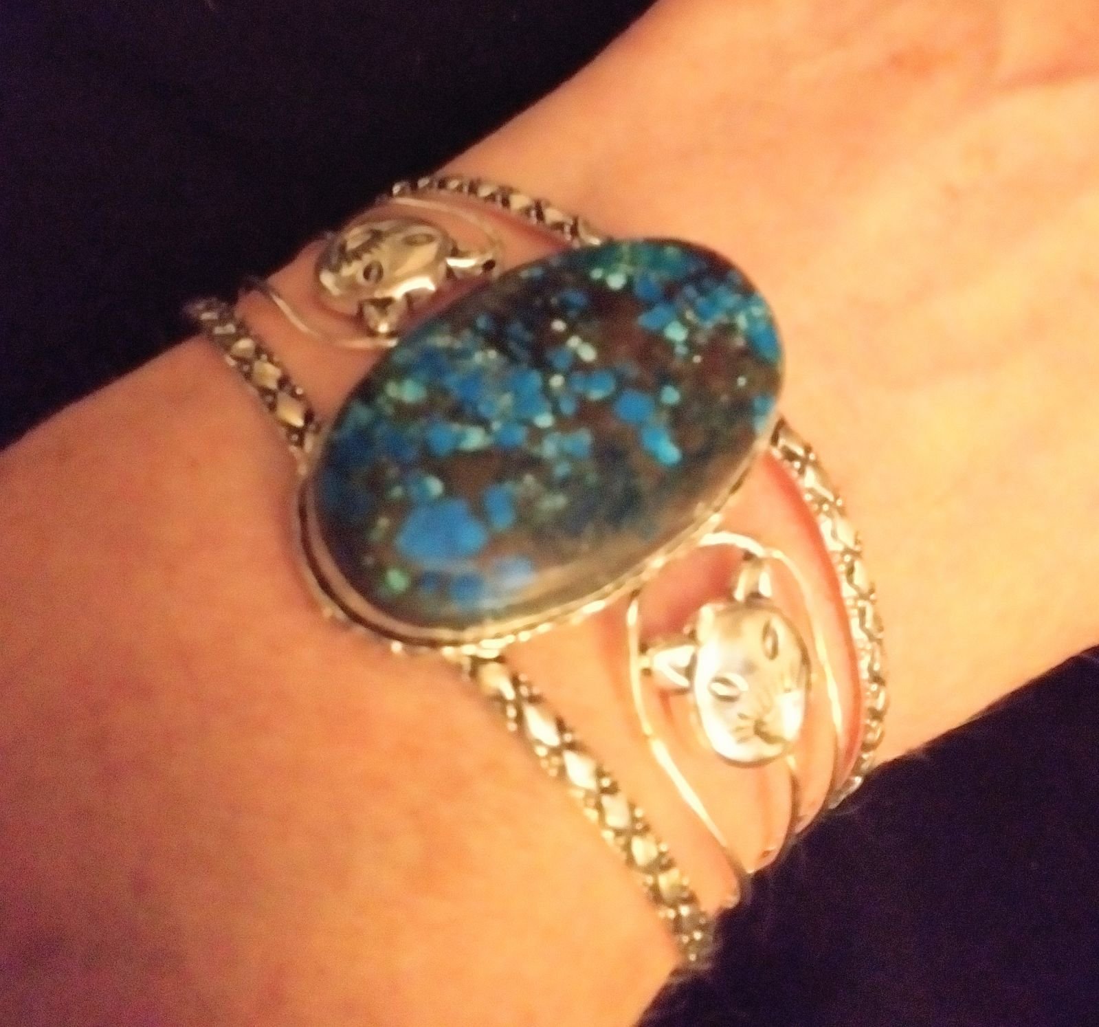 Unique 925 Sterling Turquoise Bracelet