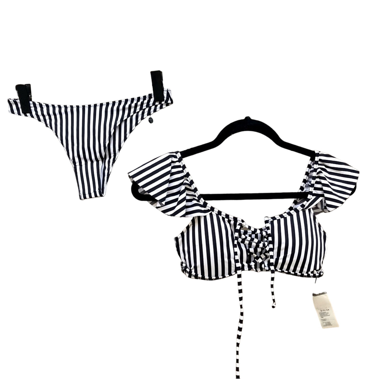 NWT 2 piece: AMUSE X FLYNN SKYE striped bikini 'Audri' & 'Karissa', size XS
