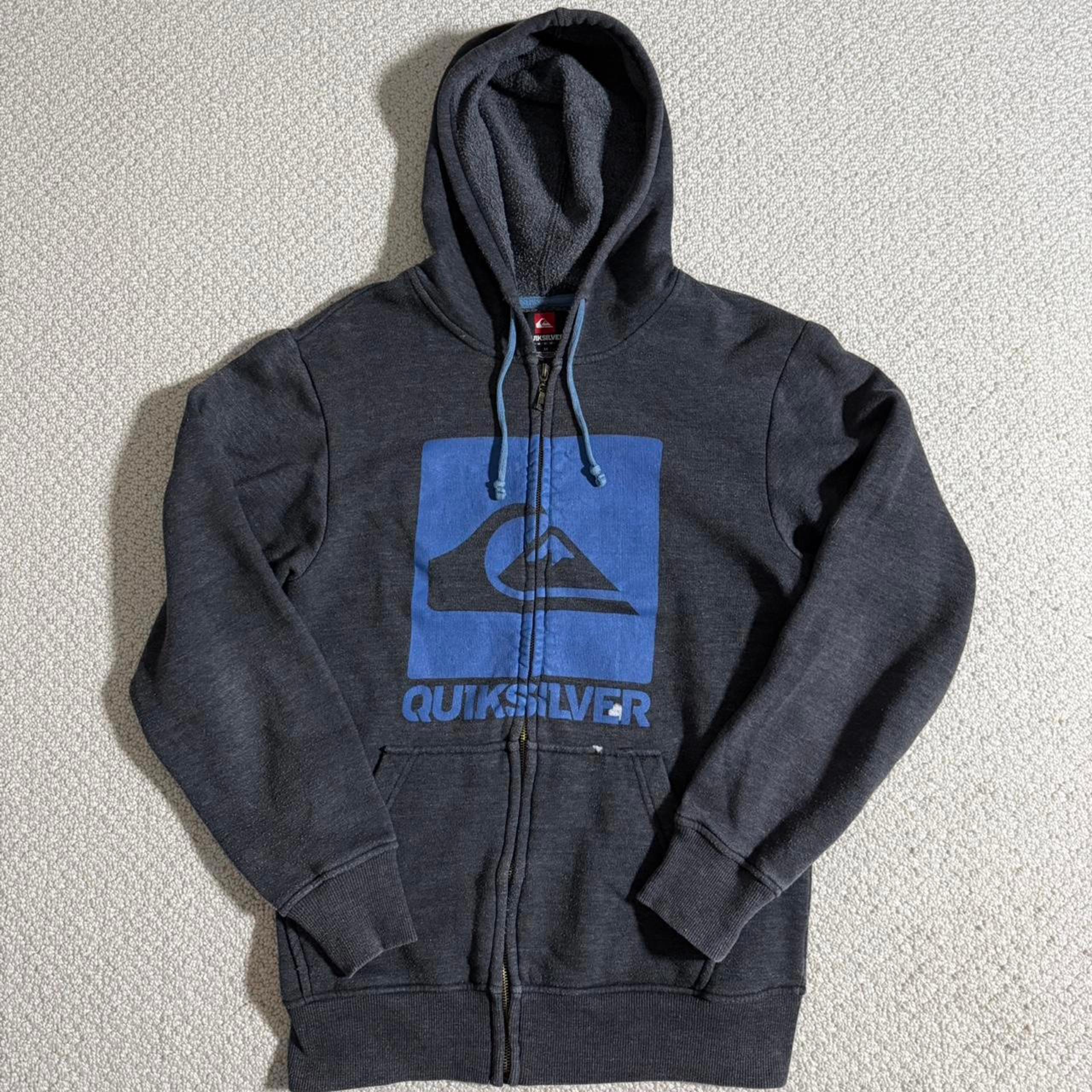 Y2K Quiksilver Skater Surfer Zip-Up Hoodie