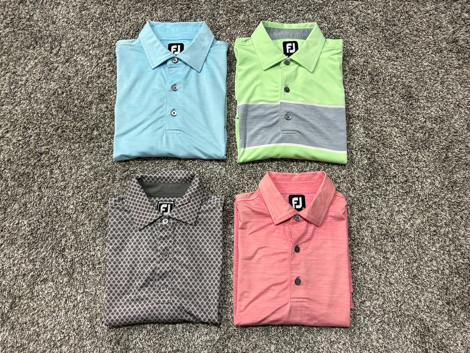 Men’s FOOTJOY Golf Polos - Size Medium - Qty 4