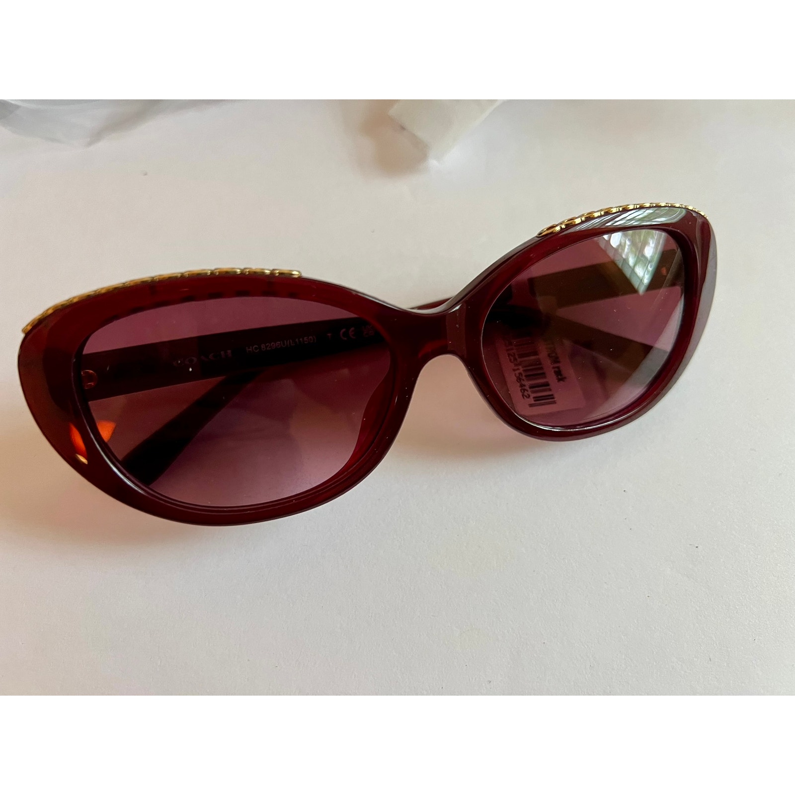 Coach Sunglasses HC 8296U 511313 56-16-140 L1150 Burgundy Gradient NWT