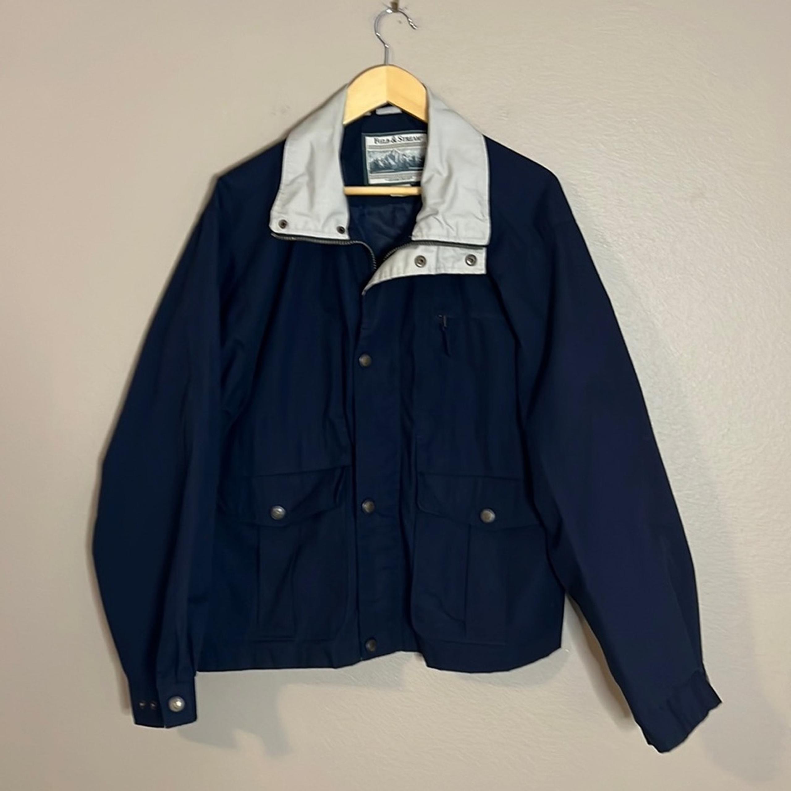 Field & Stream Men's Blue Parka Coat Jacket, Size Medium (Fit Medium/Large)