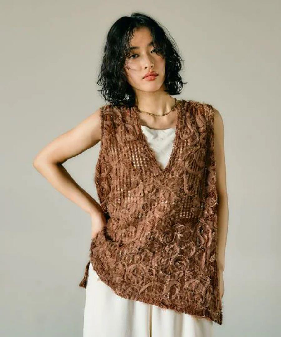 【New with Tags】LEPSIM Nuance Pattern Lacy Vest