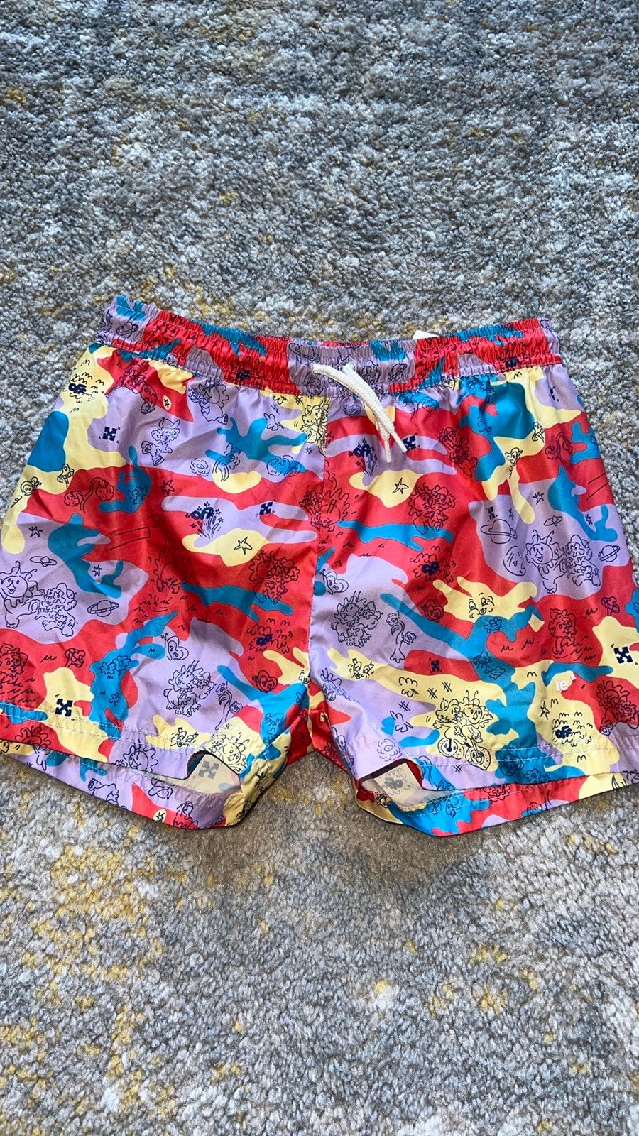 Off-White swim trunks for boys size 8-10