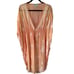 Melissa Odabush Irene V Neck Azure Embroidered Tassel Kaftan Cover Up One Size