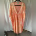 Melissa Odabush Irene V Neck Azure Embroidered Tassel Kaftan Cover Up One Size