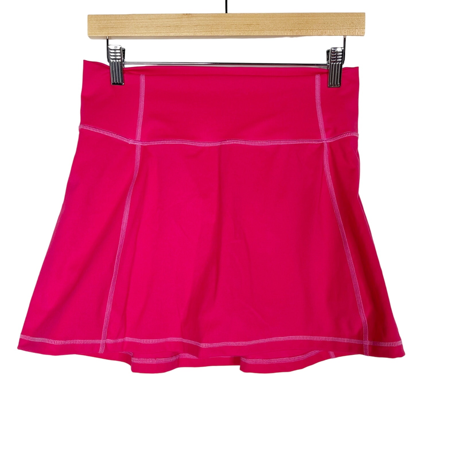J Crew M Bright Pink CloudStretch High Rise Sports Skirt Skort Built In Shorts