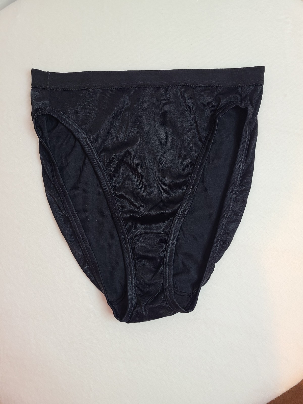 VTG Warners Silky Nylon Not So Innocent Nudes Hi-cut Brief Panty Size M