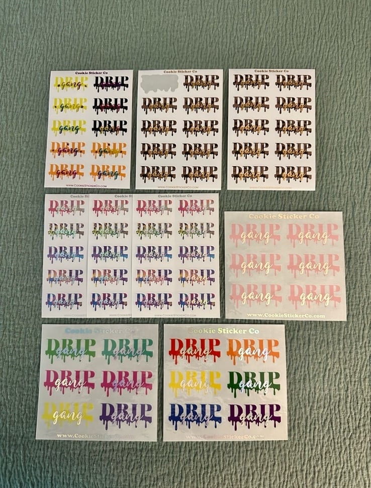 Cookie Sticker Co. Drop Sticker Sheets Set/9