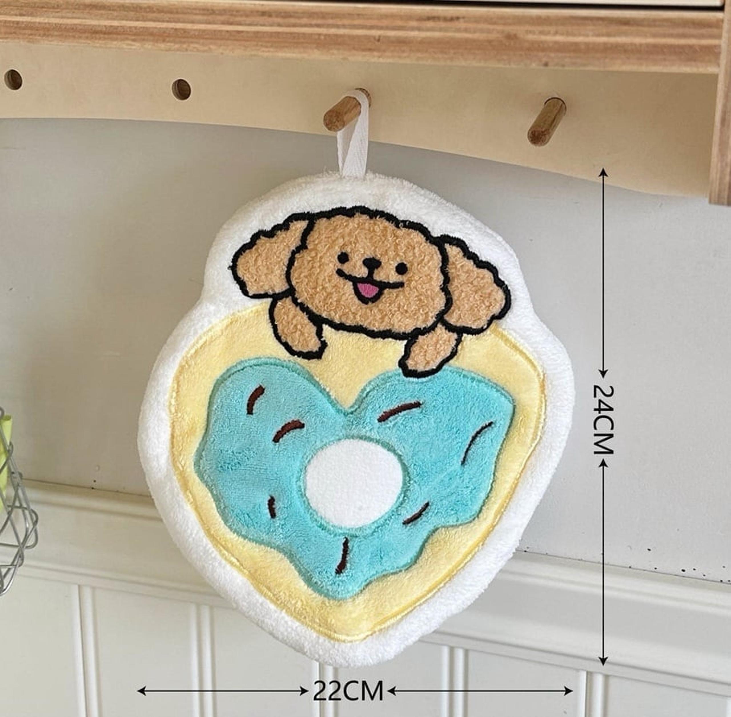 Puppy Hand Towel Strong Water Absorption Bath Towel Cartoon Hand Towel