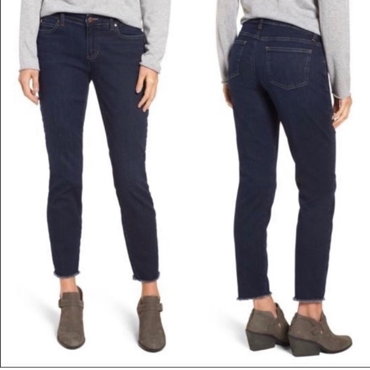 Eileen Fisher Raw Edge Stretch Jean - 12
