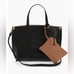 Street Level Mini Reversible Faux Leather Tote Crossbody Bag Wristlet Black/Tan
