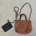 Street Level Mini Reversible Faux Leather Tote Crossbody Bag Wristlet Black/Tan