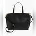 Street Level Mini Reversible Faux Leather Tote Crossbody Bag Wristlet Black/Tan