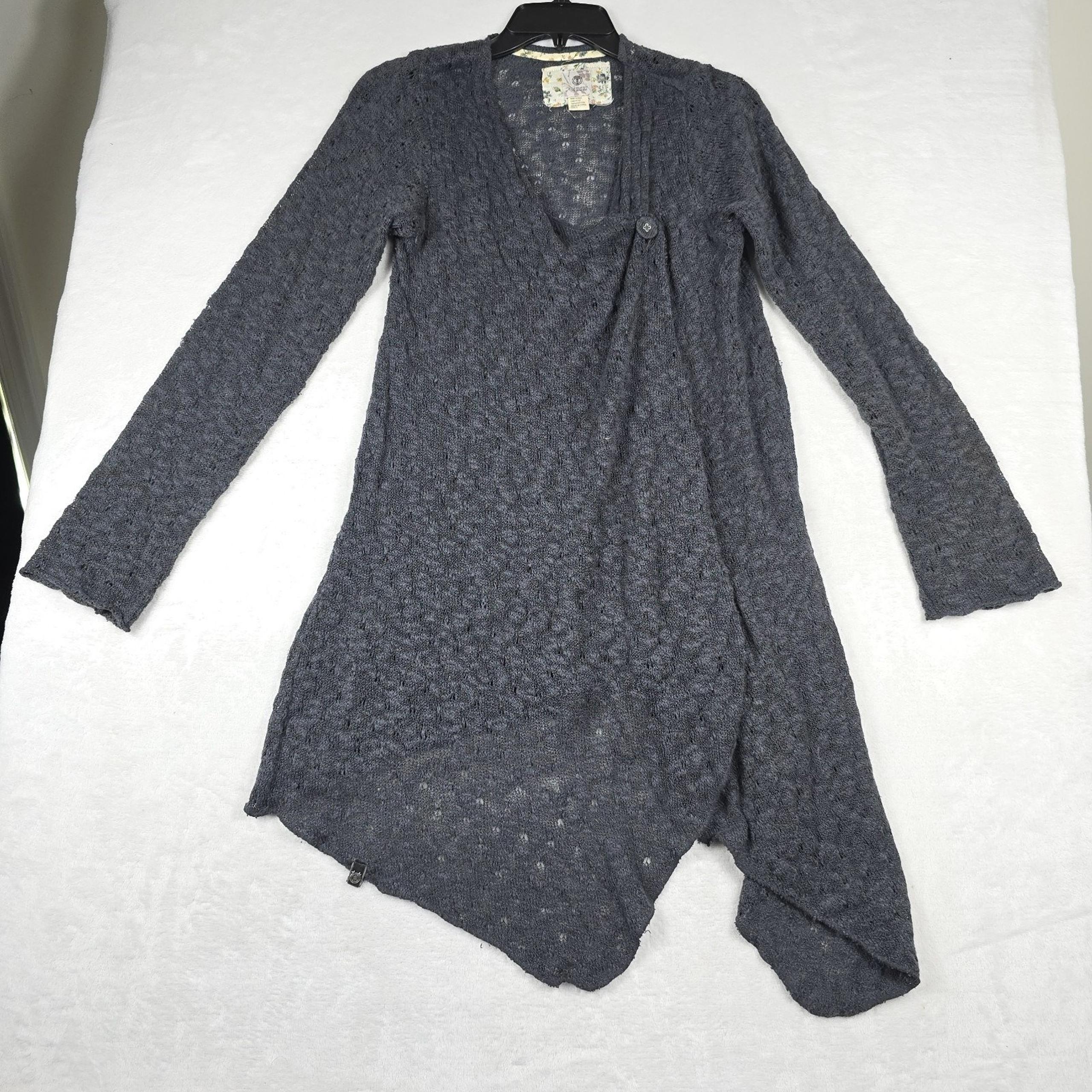 Element Women's Size Small Gray Long Sleeve Boho Knit Cardigan