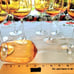 Pier 1 Amberina Hand Blown 9 Water/Wine & Balloon Goblets w/ Cadmium Glow