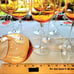Pier 1 Amberina Hand Blown 9 Water/Wine & Balloon Goblets w/ Cadmium Glow