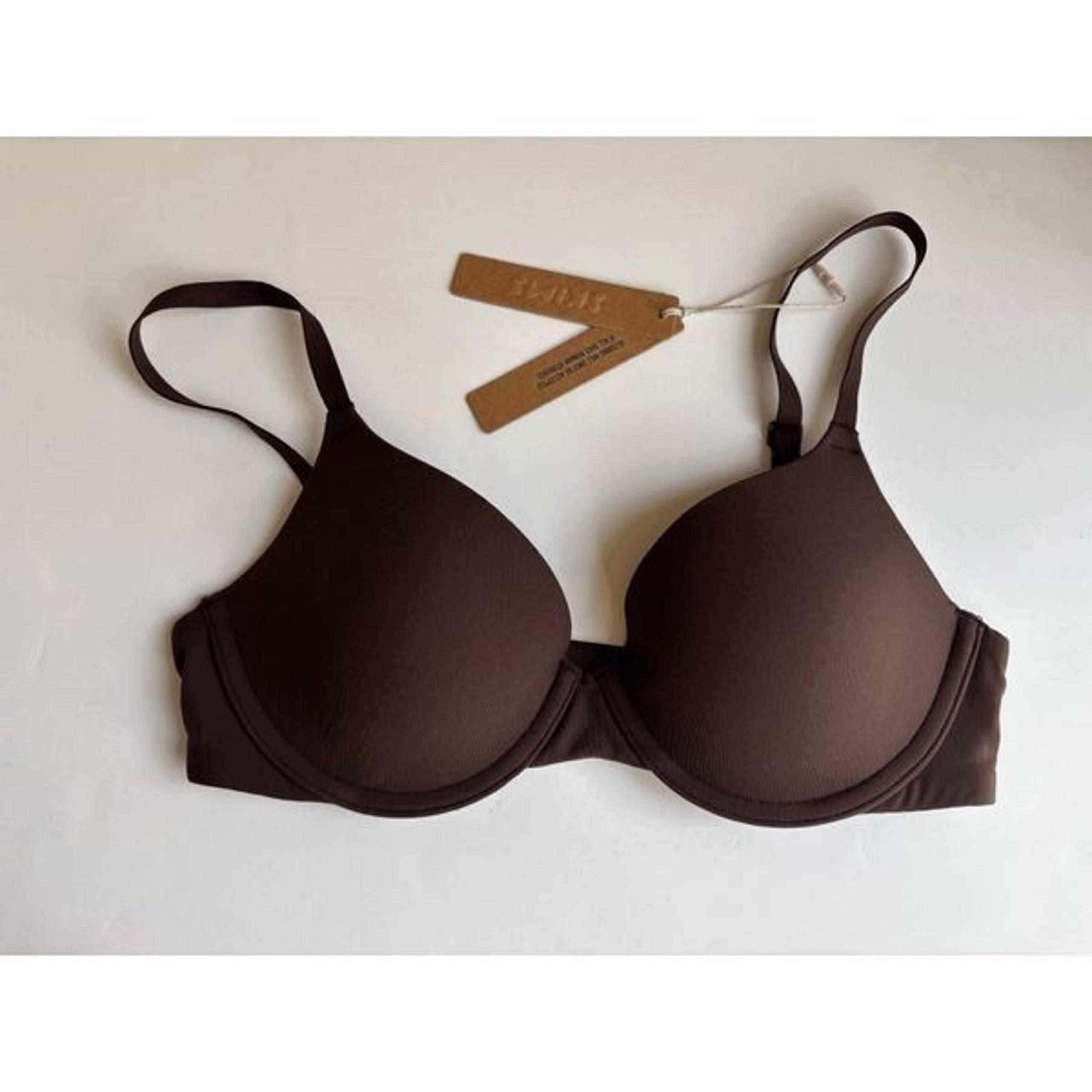 Skims Fits Everybody T-Shirt Demi Bra in Espresso Size 32B