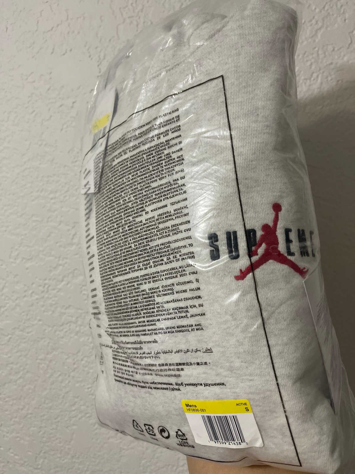 Size Small | Supreme x Jordan Hooded Sweatshirt Grey | FW24 | IN-HAND & SHIPS