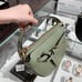 New Michael Kors Emilia Half Moon crossbody Bag Leather Army Green