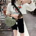 New Michael Kors Emilia Half Moon crossbody Bag Leather Army Green