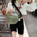 New Michael Kors Emilia Half Moon crossbody Bag Leather Army Green