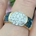 Vintage CZ Stone with Blue Baguette Gold-plated Ring Size 9