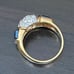 Vintage CZ Stone with Blue Baguette Gold-plated Ring Size 9