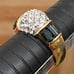 Vintage CZ Stone with Blue Baguette Gold-plated Ring Size 9