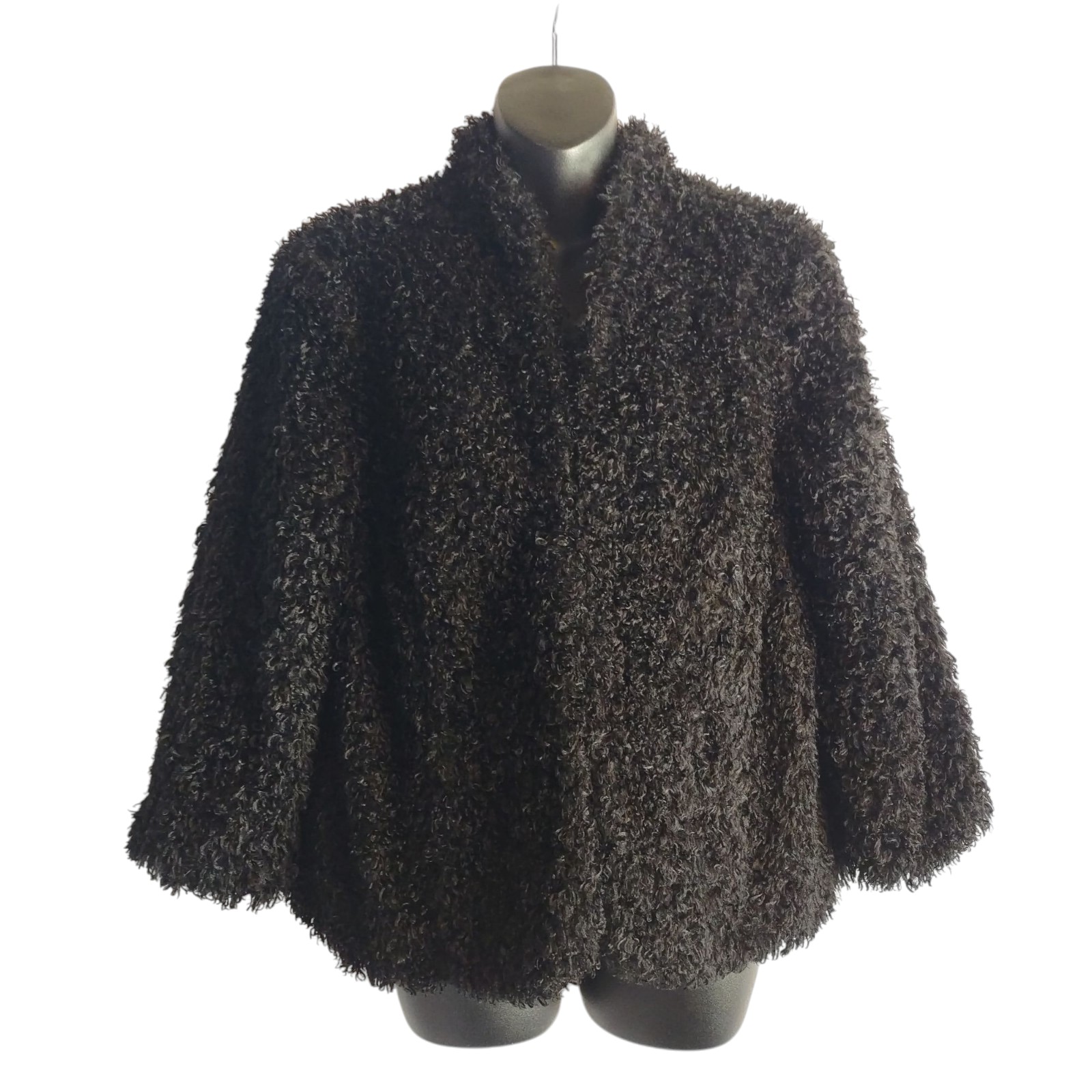 Ruby Rd. Women's Black Faux Fur Fuzzy Cozy Black Jacket Size 14