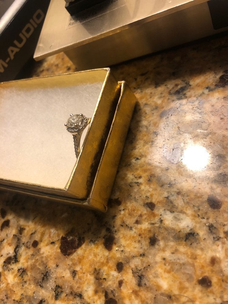Gabriel & co 14k white gold ring with 1.