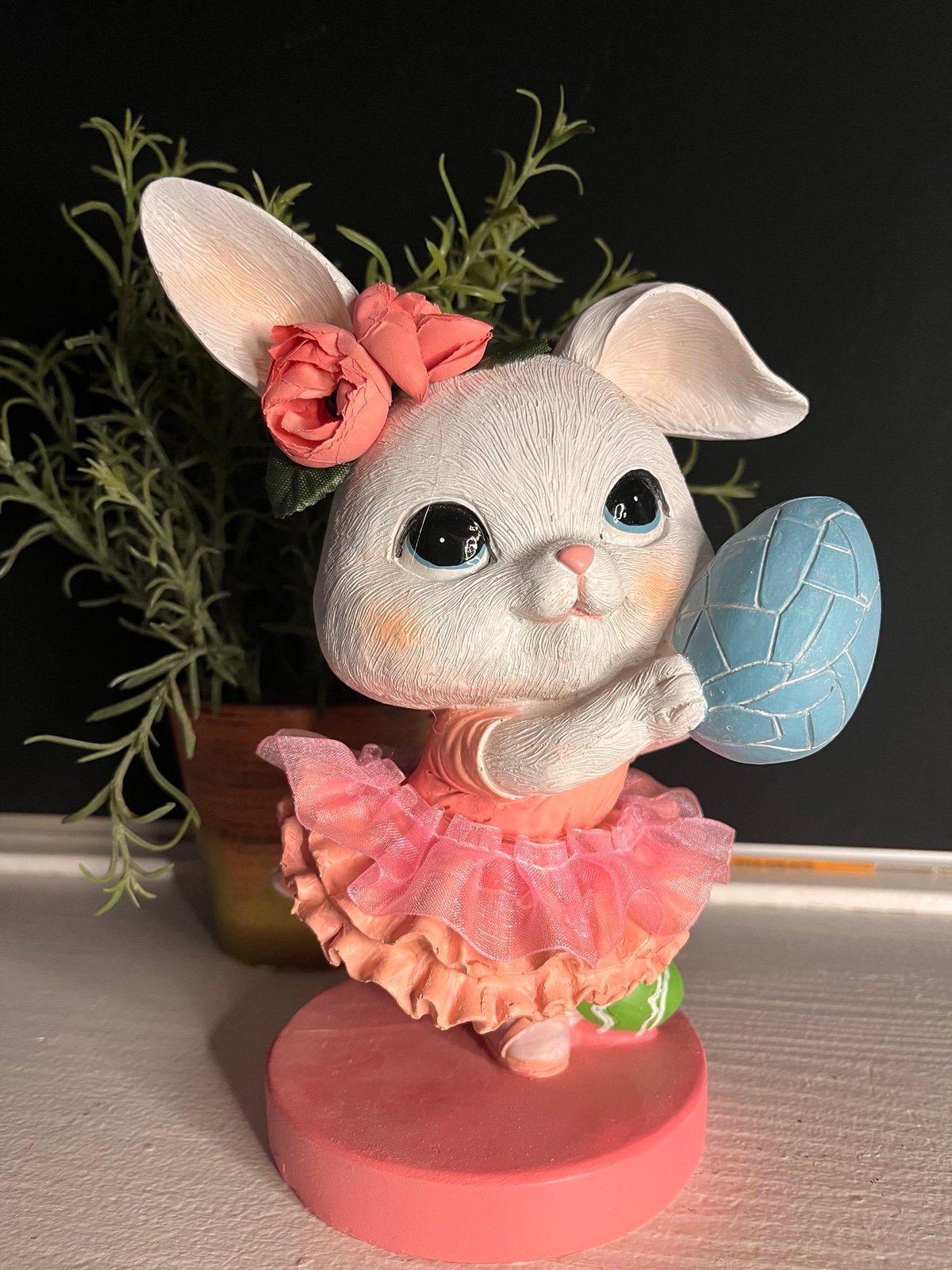 Easter Bunny Ballerina Girl Spring Statue