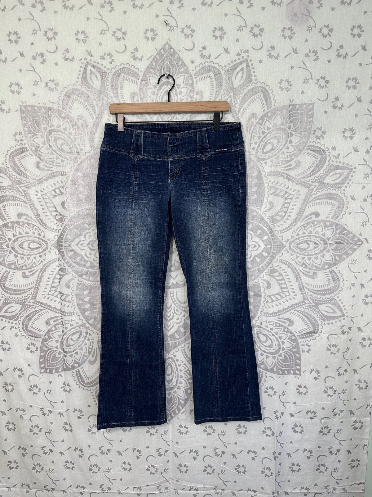 New 109 DKNY Donna Karen New York Alejo Y2K 90s Flare Jeans Low Rise 9