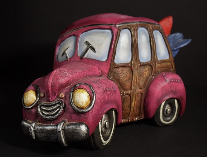 KOOKY ceramic pepto pink car