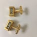 Mens gold tone removable mini dice cufflinks