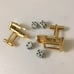 Mens gold tone removable mini dice cufflinks