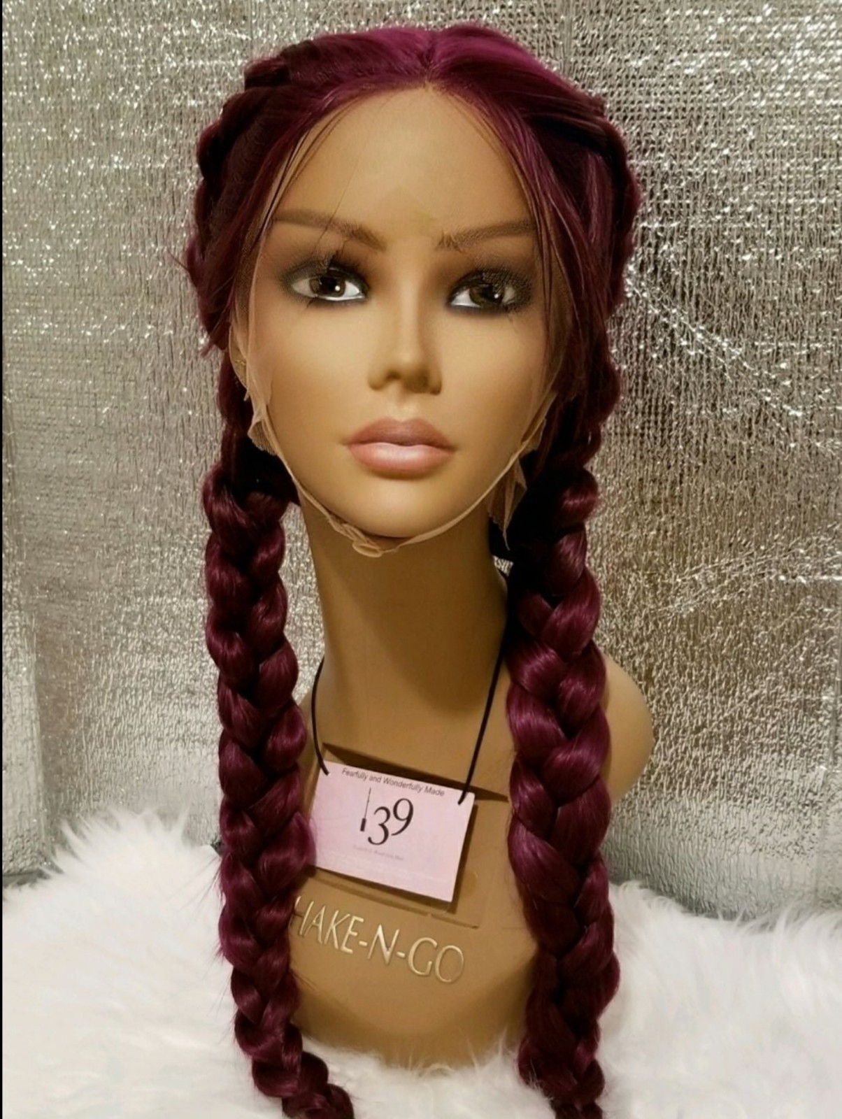 Wow factor racy wine color purple wig