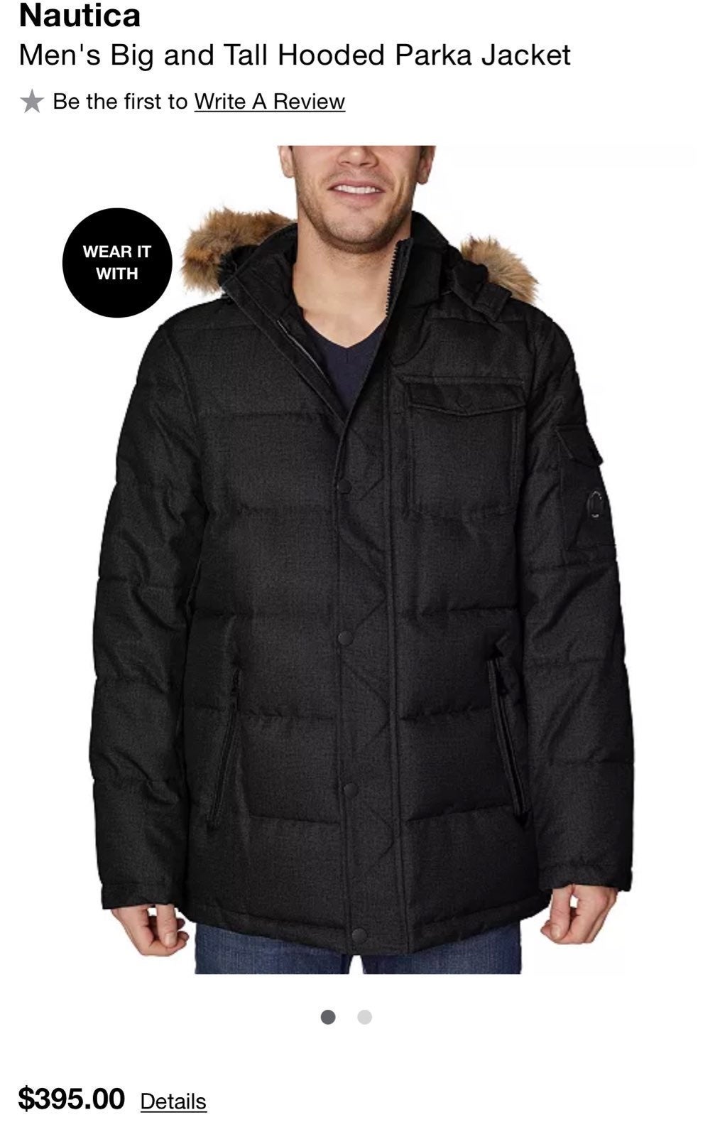 SOLD Nautica Men's Hooded Parka Coat
