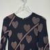 Ted Baker Uzeniaa Glitter Heart Knit Swing Dress Black Rose Gold Metallic 0