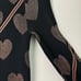Ted Baker Uzeniaa Glitter Heart Knit Swing Dress Black Rose Gold Metallic 0